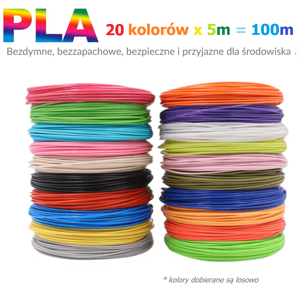 Filament PLA 1.75mm – Zestawy różnych kolorów do długopisów 3D
