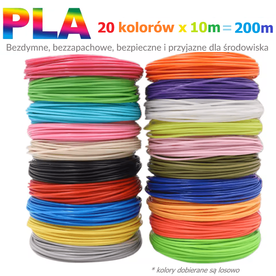 Filament PLA 1.75mm – Zestawy różnych kolorów do długopisów 3D