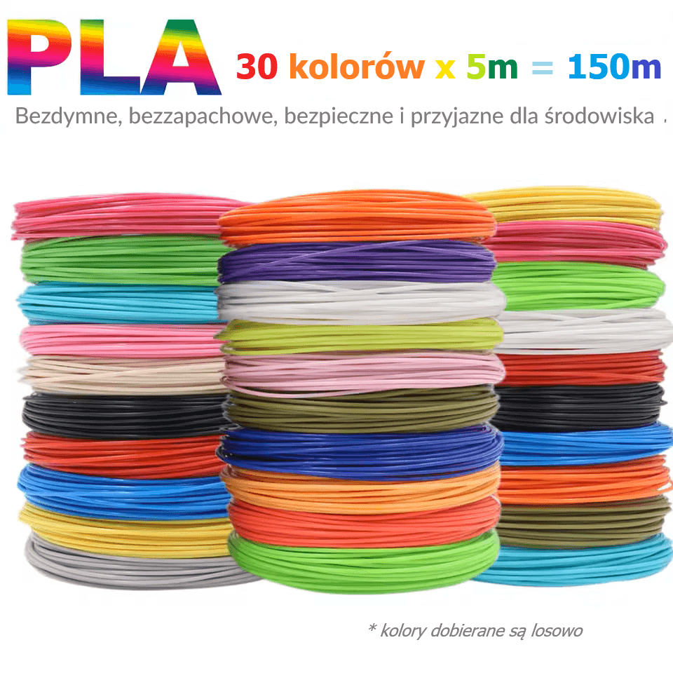 Filament PLA 1.75mm – Zestawy różnych kolorów do długopisów 3D